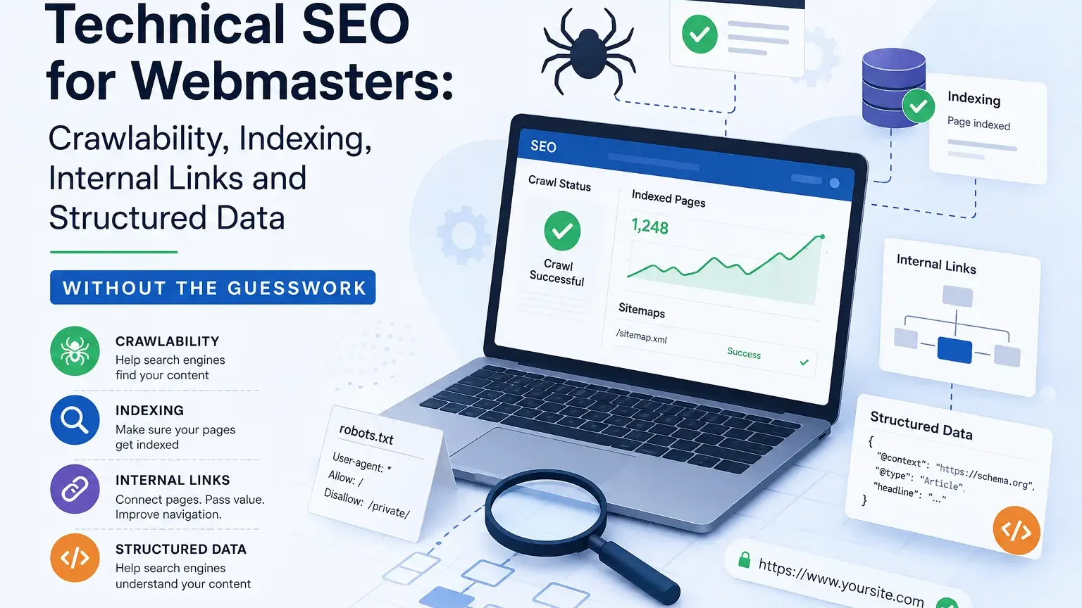 Technical SEO for Webmasters: Crawlability, Indexing, Internal Links and Structured Data Without the Guesswork